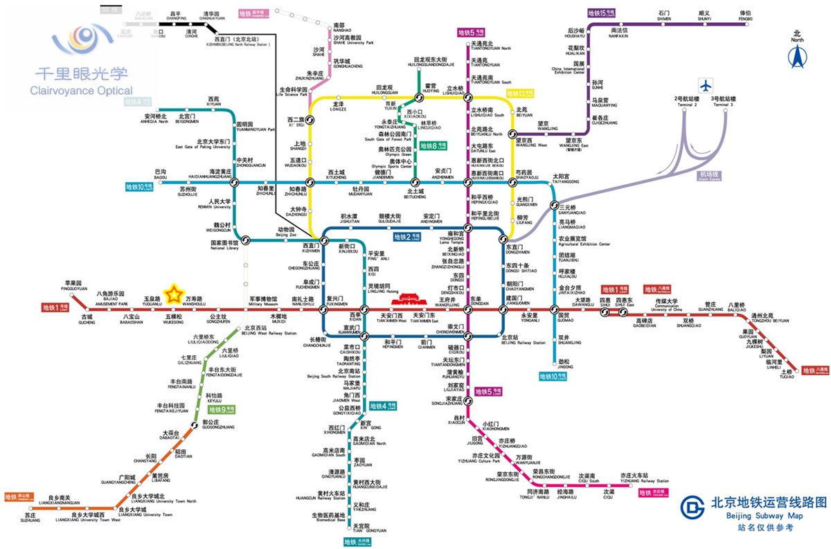 千里眼公司地铁交通图